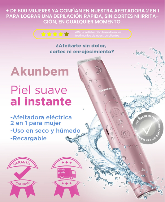 Akunbem Afeitadora eléctrica para mujer